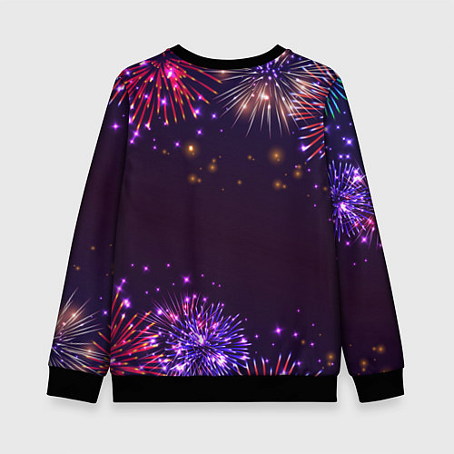 Детский свитшот Праздничный Blackpink / 3D-Черный – фото 2