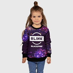 Свитшот детский Праздничный Blackpink, цвет: 3D-черный — фото 2