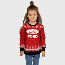 Свитшот детский Новогодний Ford с оленями, цвет: 3D-черный — фото 2