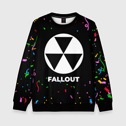 Свитшот детский Fallout конфети, цвет: 3D-черный