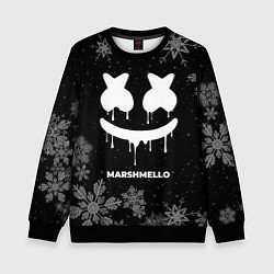 Свитшот детский Снежный Marshmello, цвет: 3D-черный