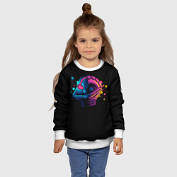 Свитшот детский Неоновый человек муравей, цвет: 3D-белый — фото 2