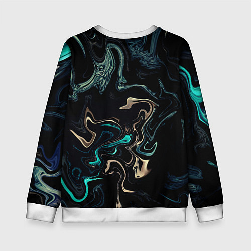 Детский свитшот Безумие волн / 3D-Белый – фото 2