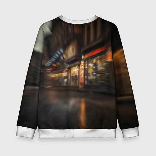 Детский свитшот Спорткар с оранжевыми десками / 3D-Белый – фото 2