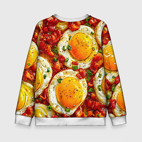 Детский свитшот Яичница-глазунья / 3D-Белый – фото 2