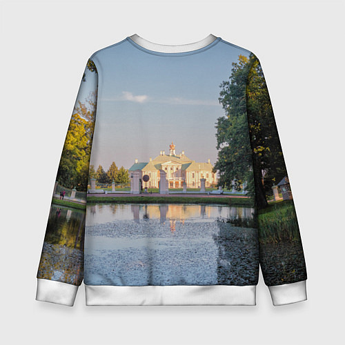 Детский свитшот Меншиковский дворец в Ораниенбауме / 3D-Белый – фото 2