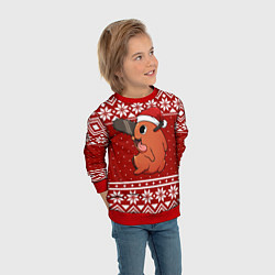 Свитшот детский Почита новогодний свитер, цвет: 3D-красный — фото 2