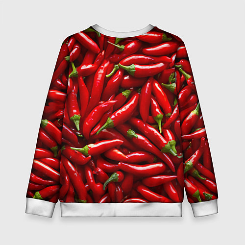 Детский свитшот Красный перец / 3D-Белый – фото 2