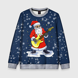 Детский свитшот Новогодний музыкант дед мороз