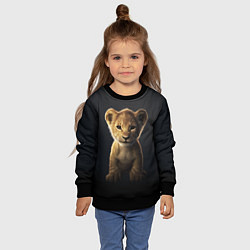 Свитшот детский Львенок Муфаса, цвет: 3D-черный — фото 2