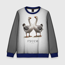 Свитшот детский Гусси - га га га, цвет: 3D-синий