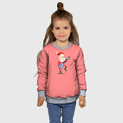 Свитшот детский Санта отжигает, цвет: 3D-меланж — фото 2