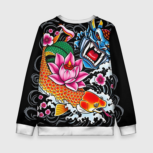 Детский свитшот Иредзуми татуировка / 3D-Белый – фото 2
