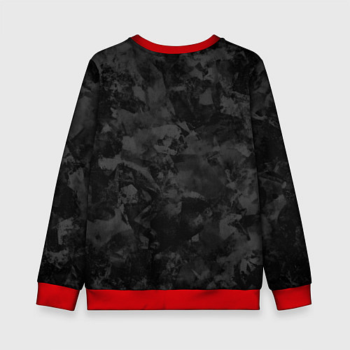 Детский свитшот Arctic Monkeys - серый тайдай / 3D-Красный – фото 2