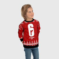 Свитшот детский Новогодний Rainbow Six с оленями, цвет: 3D-черный — фото 2