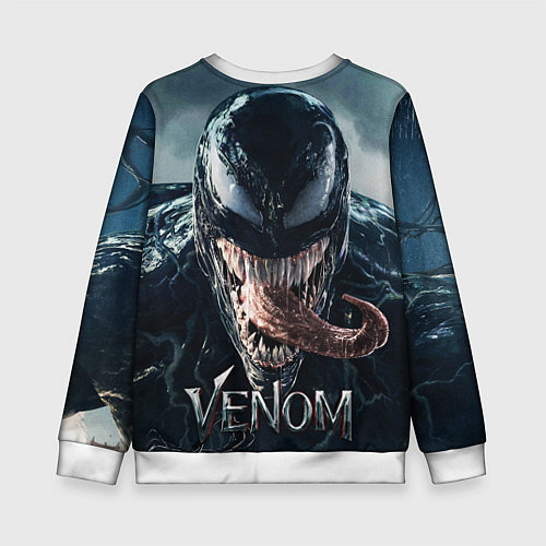 Детский свитшот Venom head with tongue / 3D-Белый – фото 2