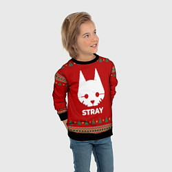 Свитшот детский Stray new year, цвет: 3D-черный — фото 2