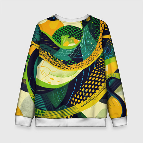 Детский свитшот Змеиный паттерн / 3D-Белый – фото 2