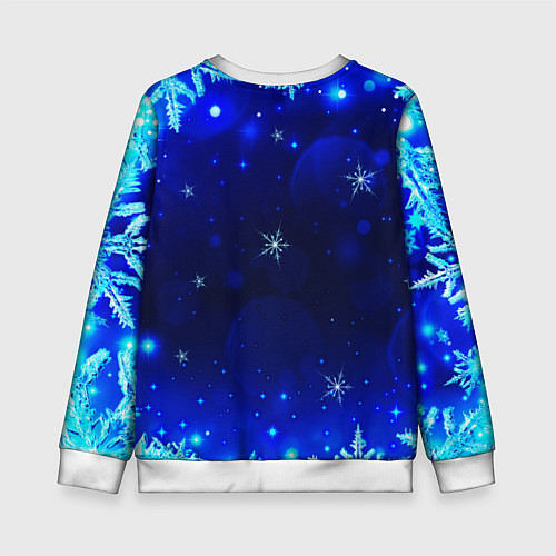 Детский свитшот Снежный узор / 3D-Белый – фото 2