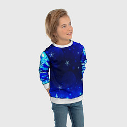 Свитшот детский Снежный узор, цвет: 3D-белый — фото 2