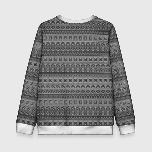 Детский свитшот Светлый серый геометрический орнамент / 3D-Белый – фото 2