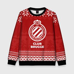 Свитшот детский Новогодний Club Brugge, цвет: 3D-черный