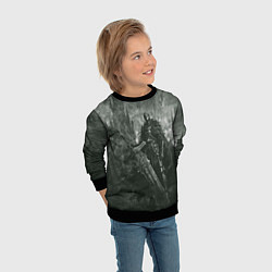 Свитшот детский Рыцарь с большим мечом, цвет: 3D-черный — фото 2