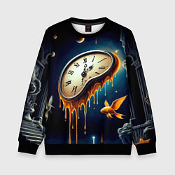 Детский свитшот Течение времени - сюрреализм