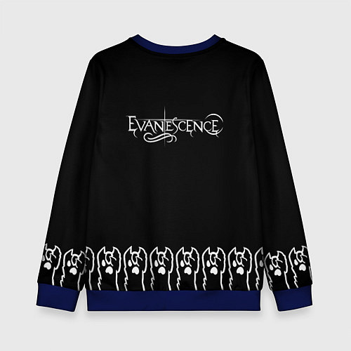 Детский свитшот Evanescence: cat rock / 3D-Синий – фото 2