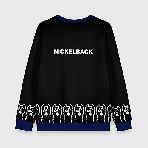 Детский свитшот Nickelback: cat rock / 3D-Синий – фото 2