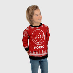 Свитшот детский Новогодний Porto с оленями, цвет: 3D-черный — фото 2