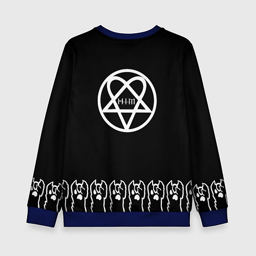 Детский свитшот HIM: cat rock / 3D-Синий – фото 2