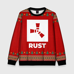 Свитшот детский Rust new year, цвет: 3D-черный