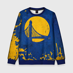 Свитшот детский Голден Стэйт Уорриорз лого, цвет: 3D-синий