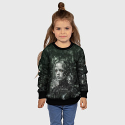 Свитшот детский Андроид с кибернетическим паттерном, цвет: 3D-черный — фото 2