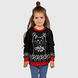 Свитшот детский The Rasmus: cat rock, цвет: 3D-красный — фото 2