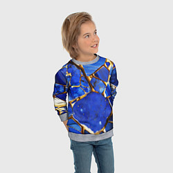Свитшот детский A gold mineral in a blue stone, цвет: 3D-меланж — фото 2