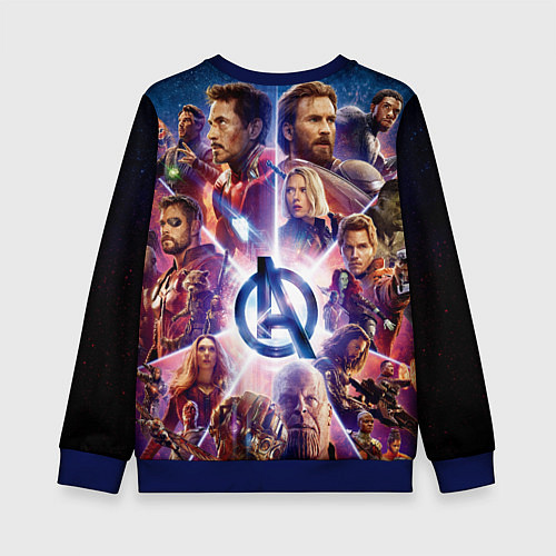 Детский свитшот Танос и мстители / 3D-Синий – фото 2