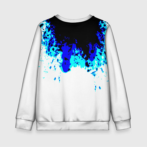 Детский свитшот Синяя кровь андроида / 3D-Белый – фото 2