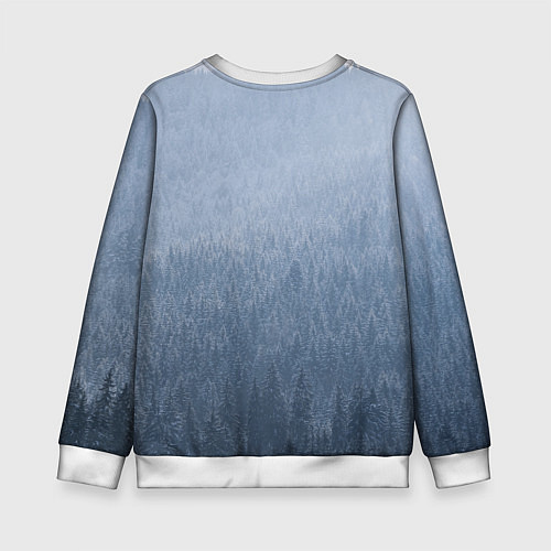 Детский свитшот Обережный компас рун и северный лес / 3D-Белый – фото 2