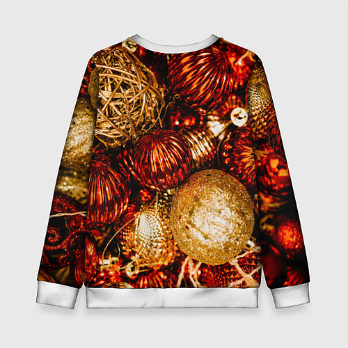 Детский свитшот Новогоднее ёлочное украшение / 3D-Белый – фото 2