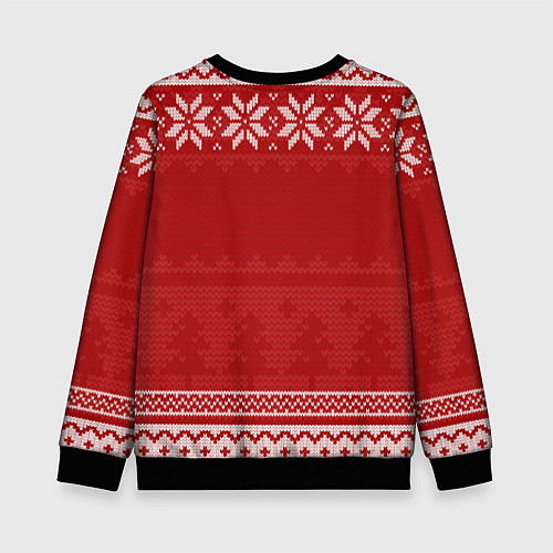 Детский свитшот Новогодний Bayer 04 / 3D-Черный – фото 2