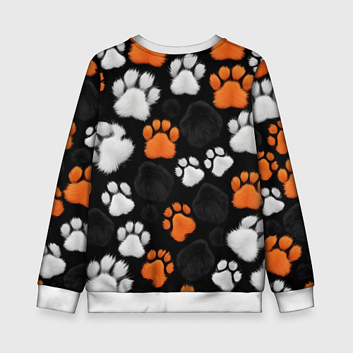 Детский свитшот Мохнатые лапки / 3D-Белый – фото 2
