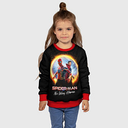 Свитшот детский Доктор Стрэндж и Человек паук нет пути домой, цвет: 3D-красный — фото 2