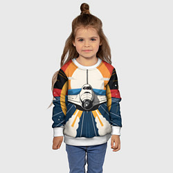 Свитшот детский Скоростной ретро самолет, цвет: 3D-белый — фото 2