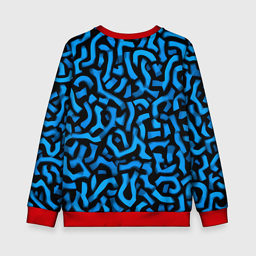 Детский свитшот Синее граффити / 3D-Красный – фото 2