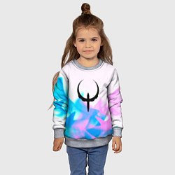 Свитшот детский Quake neon flame, цвет: 3D-меланж — фото 2