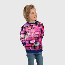 Свитшот детский Pink bricks, цвет: 3D-синий — фото 2
