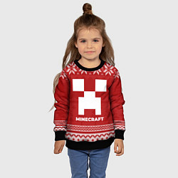 Свитшот детский Новогодний Minecraft, цвет: 3D-черный — фото 2