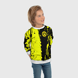 Свитшот детский Borussia краски текстура, цвет: 3D-белый — фото 2